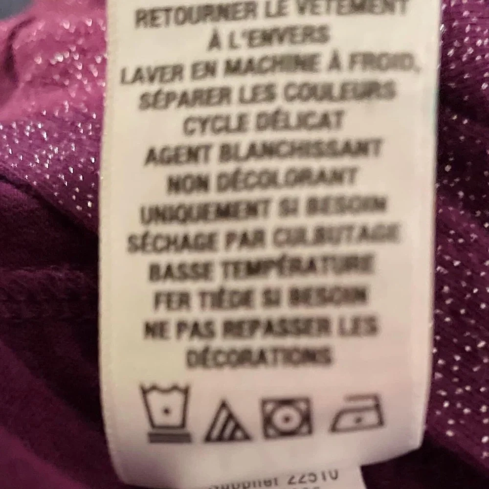 🔔3 FOR $25-Aeropostale purple shimmer lightweight shirt, SZ LRG batwing sleeves - Picture 9 of 9